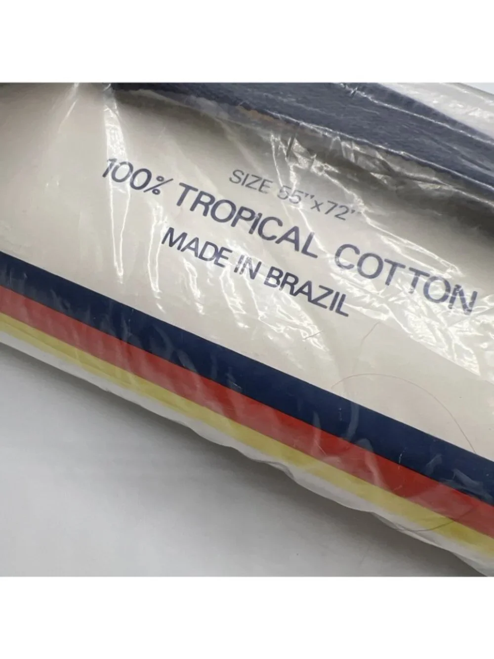 Vintage Beach Blanket Towel for Two Tropical Cotton Sailboat 50x72